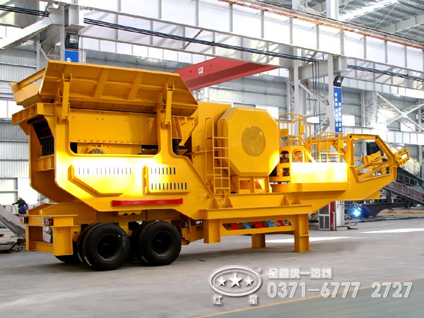 建筑垃圾回收利用—可选轮胎式移动破碎站
