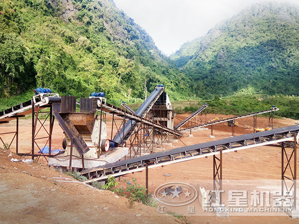 泉州采石场引进石料生产线加工现场