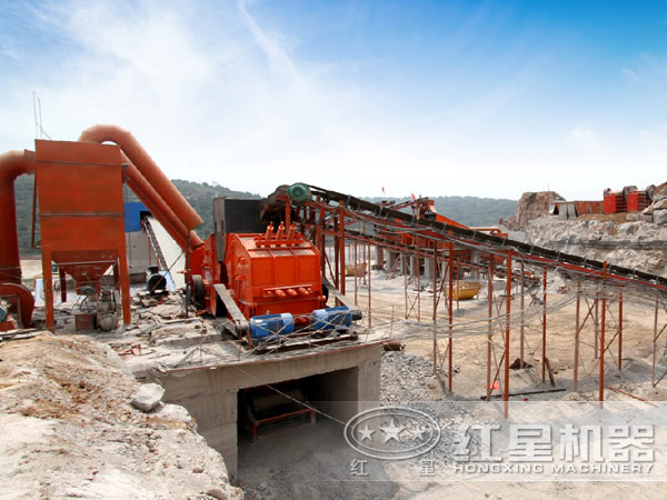 花岗岩开采加工现场