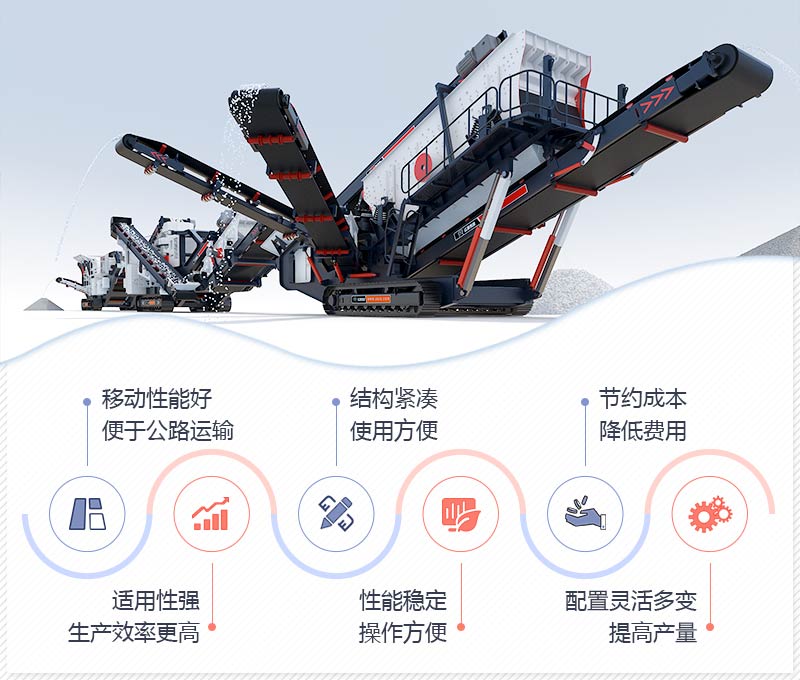 移动破碎站加工现场