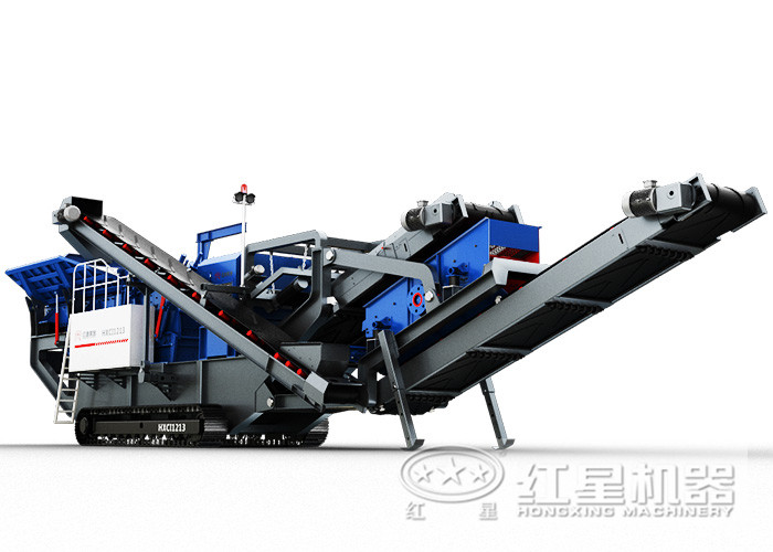 小型车式流动石子粉碎机模型
