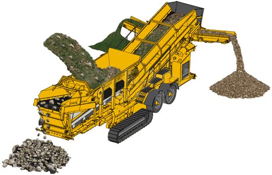 移动式建筑垃圾破碎站工作原理