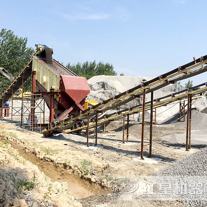 沥青路面石料生产线加工现场