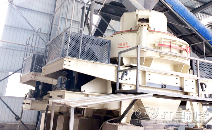 时产150方建筑石子制砂机作业现场