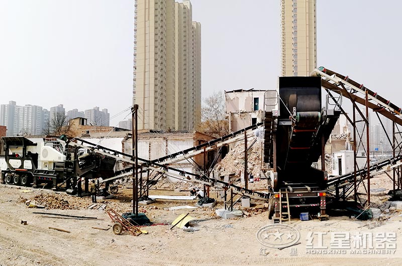 欧亿5建筑垃圾粉碎机实现环保作业