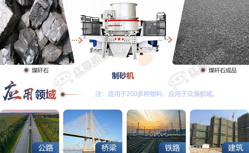 时产200-360吨的煤矸石制砂机多少钱一台