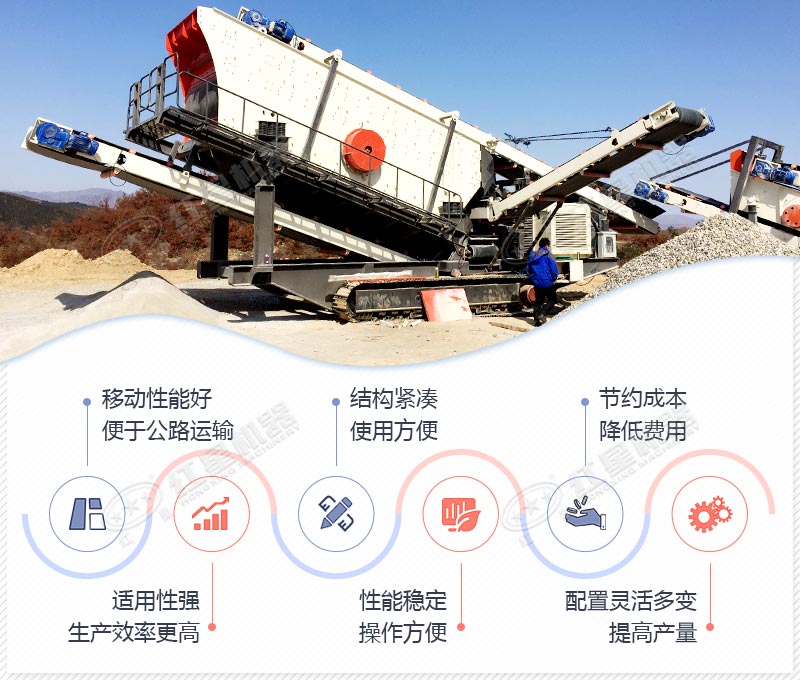 移动制砂机生产现场