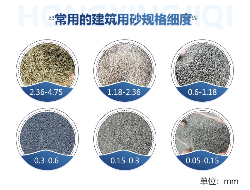 常用的建筑用砂规格细度