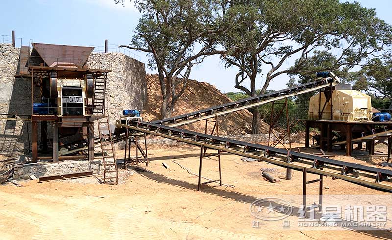 固定式建筑废料工艺安装现场