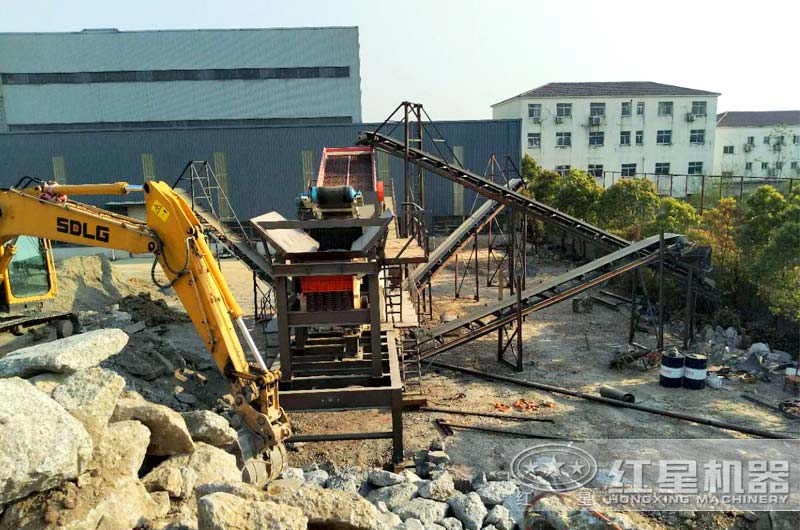 废弃建筑垃圾移动破碎设备案例介绍